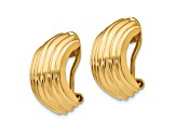 14k Yellow Gold Omega Clip Non-pierced Earrings