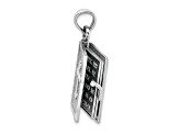 Rhodium Over 14k White Gold Lord's Prayer Bible Pendant