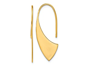 14K Yellow Gold Polished Fancy Dangle Earrings