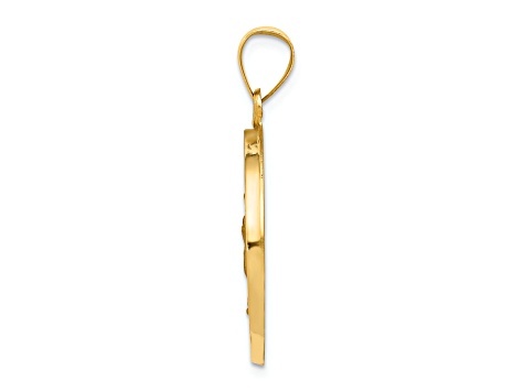 14k Yellow Gold Polished and Satin Our Lady of Guadalupe Medal Pendant ...
