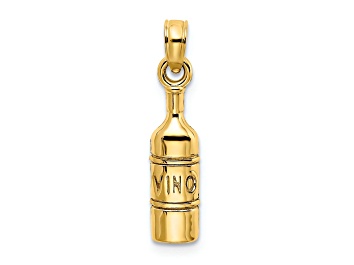 Picture of 14k Yellow Gold Wine Bottle Charm