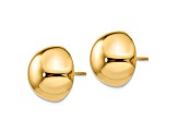 14k Yellow Gold Polished 16mm Half Ball Stud Earrings