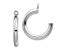 Rhodium Over 10k White Gold 13/16" Polished Tube Hoop Earring Jackets