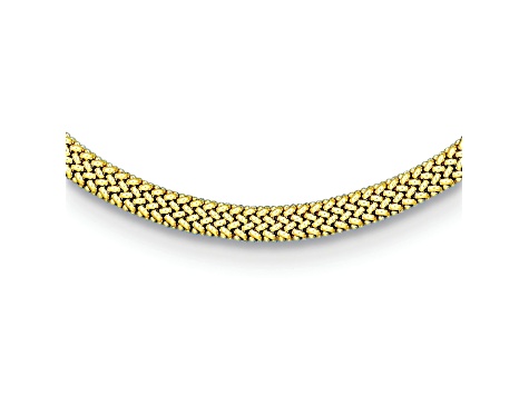 18K Yellow Gold 8mm Mesh 7 inch Bracelet