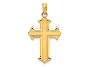 14k Yellow Gold Passion Cross Pendant