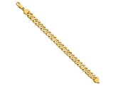 14K Yellow Gold 8.5mm Solid Hand-Polished Fancy Link Bracelet