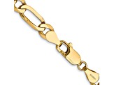 14K Yellow Gold 5.25mm Flat Figaro Chain Bracelet