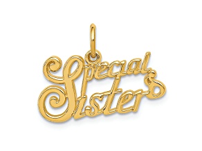 14k Yellow Gold Special Sister Pendant