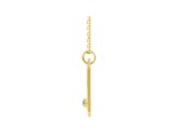 14K Yellow Gold Black Spinel and White Diamond Aquaruis Zodiac Constellation Pendant With Chain