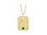 14K Yellow Gold Emerald and Diamond Aries Zodiac Constellation Pendant With Chain