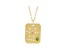 14K Yellow Gold Peridot and Diamond Gemini Zociac Constellation Pendant With Chain