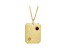 14K Yellow Gold Garnet and Diamond Pisces Zodiac Constellation Pendant With Chain