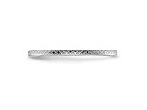 14K White Gold 1.2mm Criss-Cross Pattern Stackable Expressions Band