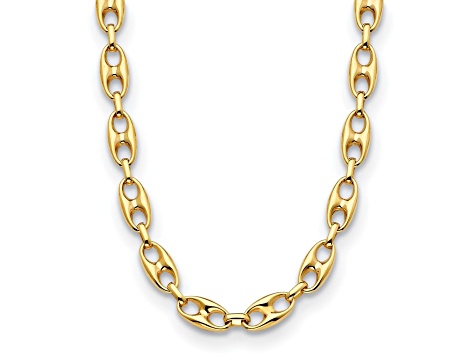 14K Yellow Gold 10mm Anchor Link 34-inch Necklace