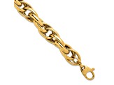 14K Yellow Gold 11.8mm Rope 8.5 inch Bracelet