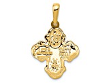 14K Yellow Gold Four Way Medal Pendant