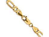 14K Yellow Gold 6.25mm Flat Figaro Chain Necklace