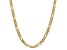 14K Yellow Gold 6.25mm Flat Figaro Chain Necklace