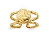 14K Yellow Gold Sea Shell Toe Ring