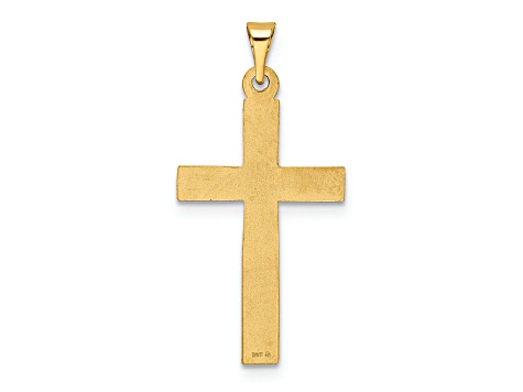 14K Yellow Gold Polished Latin Cross Pendant