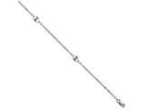 14K White Gold Polished with 1-inch Extension Anklet