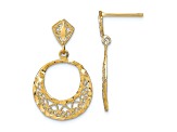 14K Yellow Gold Diamond-Cut Fancy Dangle Earrings