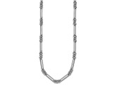 Rhodium Over 14k White Gold Polished Fancy Link Necklace