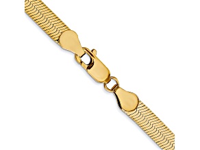 14K Yellow Gold 5mm Silky Herringbone Chain Necklace
