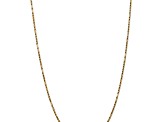 14k Yellow Gold 2.25mm Solid Diamond-cut Milano Rope 24 Inch Chain