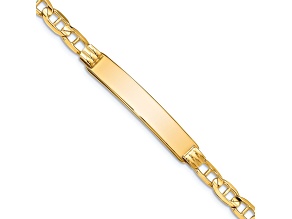 14k Yellow Gold Mariner Link ID Bracelet