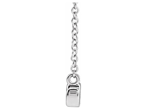 Sterling Silver Petite Lowercase Script mom Necklace, 16 Inches.