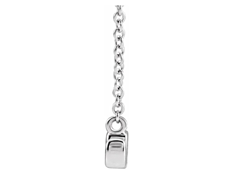 Sterling Silver Petite Lowercase Script mom Necklace, 18 Inches.
