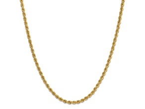 14k Yellow Gold 3.8mm Solid Rope 18 Inch Chain