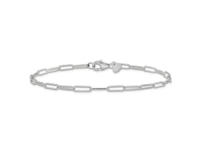 14K White Gold Polished Fancy Link Bracelet