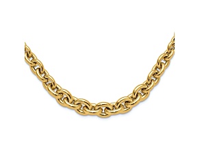 14K Yellow Gold Polished and Graduated Fancy Necklace