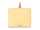 14k Yellow Gold Satin Monday the First Day Calendar Pendant