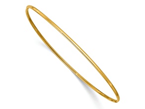 10k Yellow Gold 1.5mm Polished Slip-on Bangle Bracelet