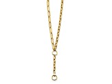 14K Yellow Gold Paperclip Link Y-drop 18-inch Lariat Necklace