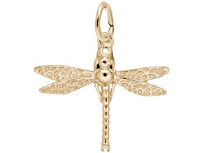 14K Yellow Gold Dragonfly Charm