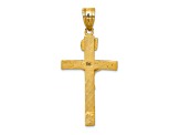 14K Yellow Gold INRI Crucifix Pendant