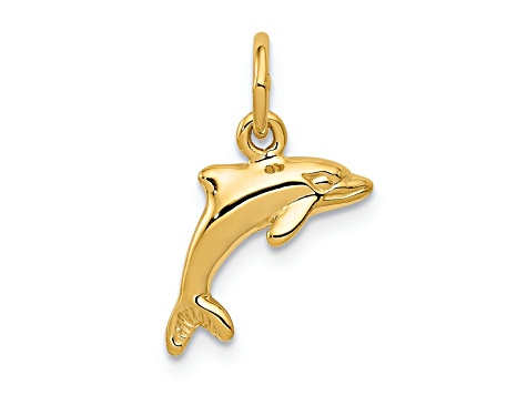 14k gold dolphin pendant hotsell