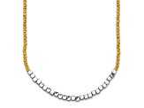 14K Two-tone Diamond-cut Beaded 18-inch Necklace