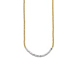 14K Two-tone Diamond-cut Beaded 18-inch Necklace