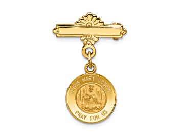 Picture of 14k Yellow Gold Satin Holy Family Medal Pin