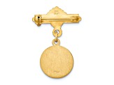 14k Yellow Gold Satin Holy Family Medal Pin