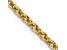 10k Yellow Gold 2.2mm Solid Forzantine Cable 16 Inch Chain