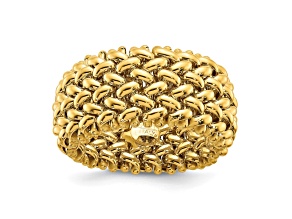 14K Yellow Gold Mesh Ring