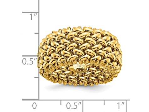 14K Yellow Gold Mesh Ring