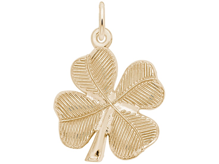 14K Yellow Gold 4-Leaf Clover Charm - 1BSK8A | JTV