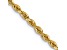 10k Yellow Gold 2.25mm Solid Diamond-Cut Quadruple Rope 16 Inch Chain